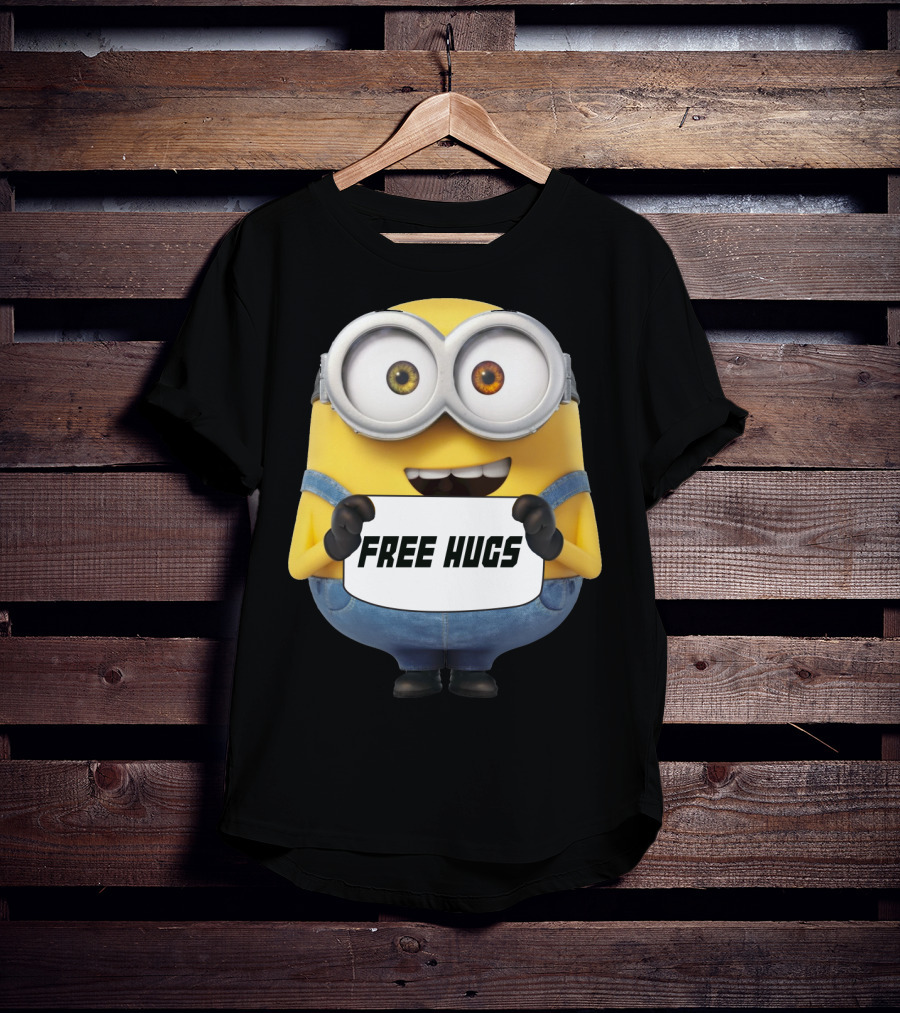 Free Hugs Bob Minion Despicable Me Sign T-Shirt