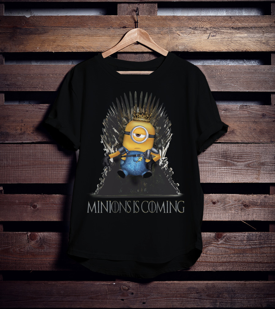 Minions Is Coming Despicable Me Game Of Thrones Iron Throne Crossover T-Shirt