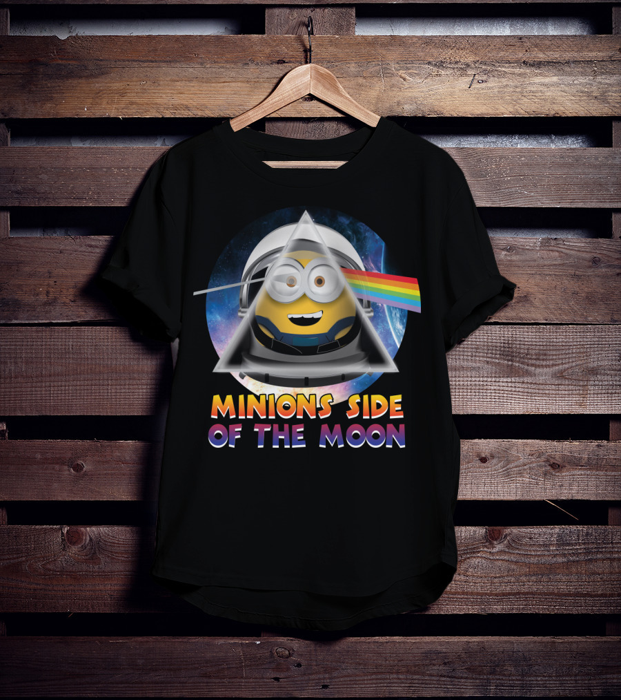 Minions Side Of The Moon Despicable Me Parody Pink Floyd T-Shirt