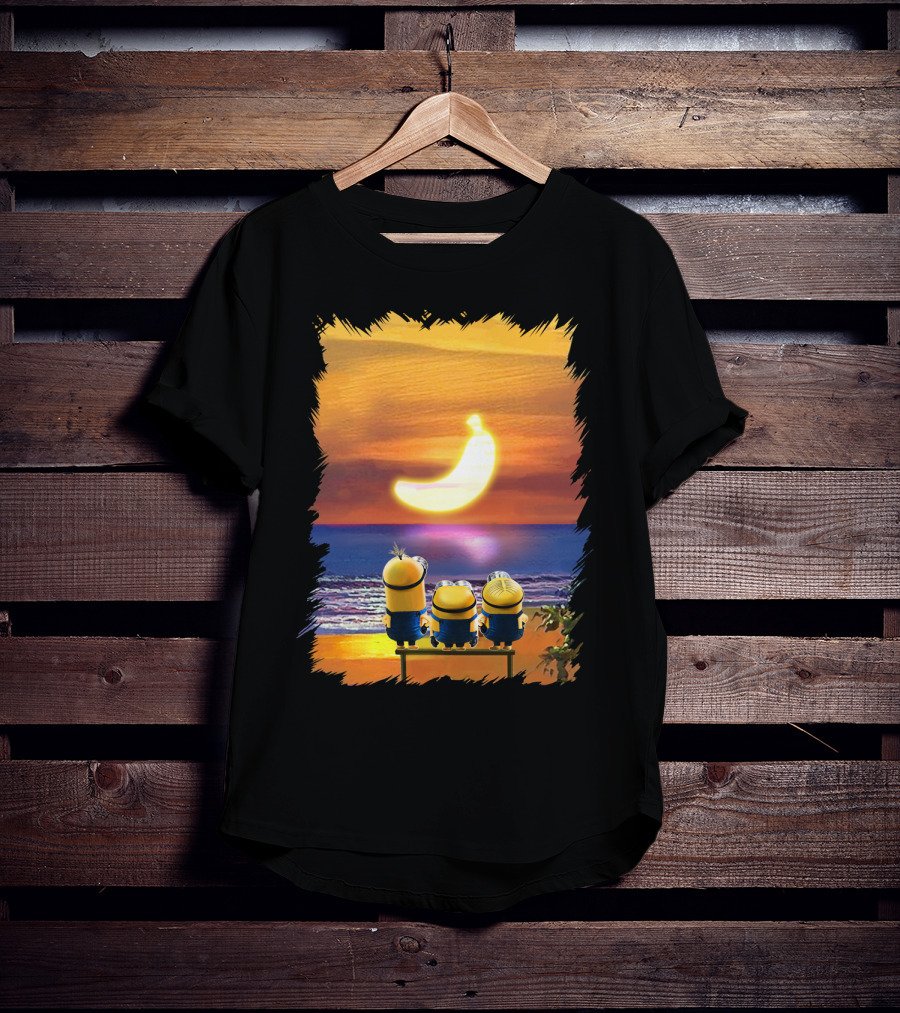 Minions Sunset Banana Over Ocean Despicable Me T-Shirt
