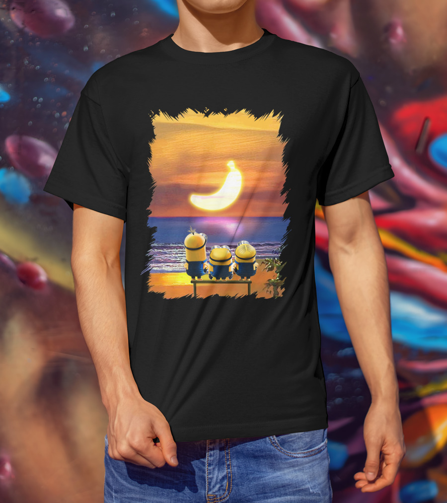 Minions Sunset Banana Over Ocean Despicable Me T-Shirt