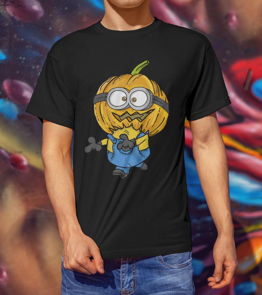 Pumpkin Head Minion Halloween Despicable Me Fun T-Shirt