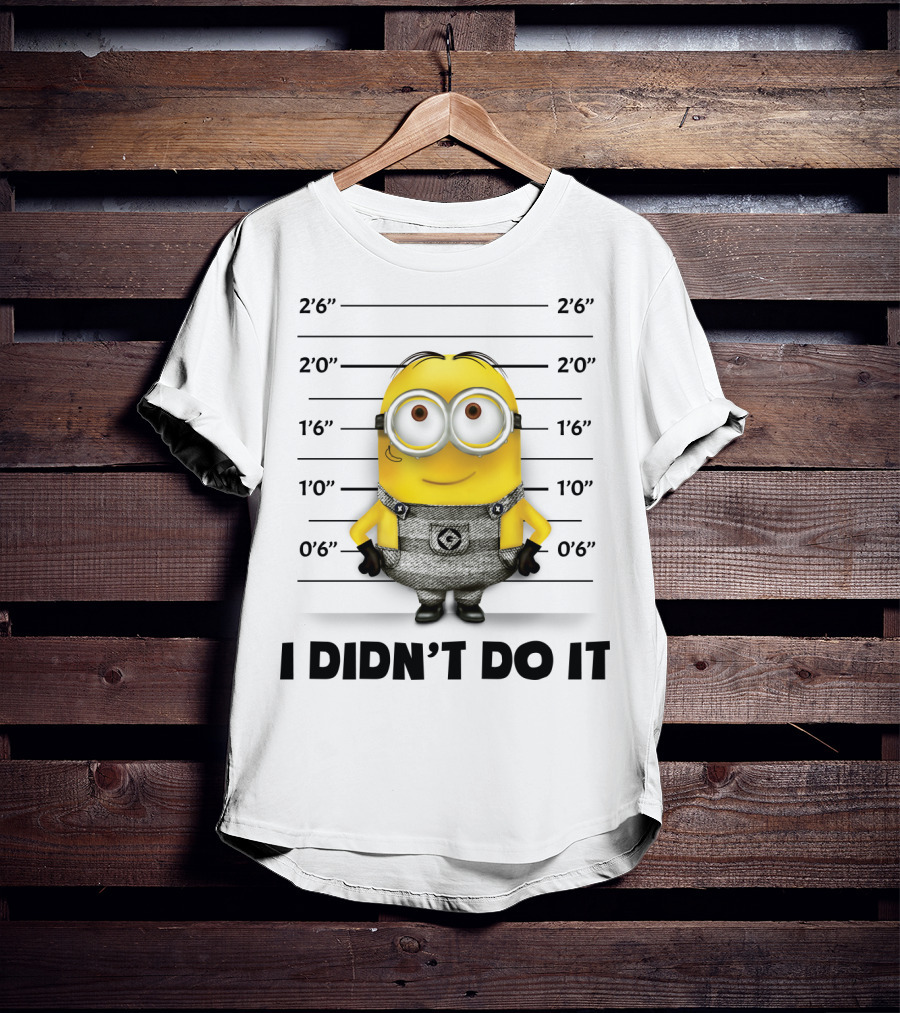 I Didn't Do It Minion Mugshot Despicable Me Naughty T-Shirt