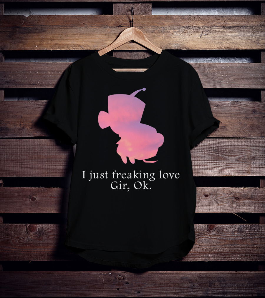 I Just Freaking Love Gir Invader Zim Silhouette Clouds T-Shirt