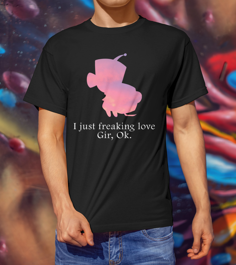 I Just Freaking Love Gir Invader Zim Silhouette Clouds T-Shirt