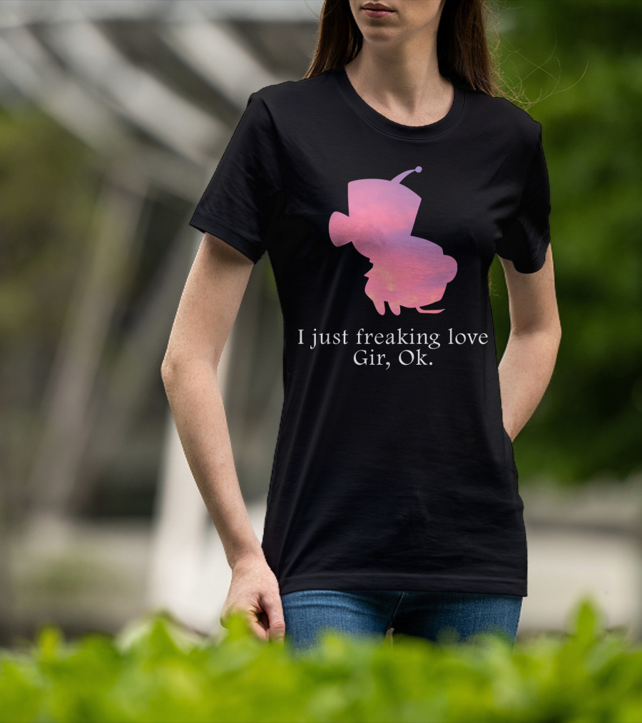 I Just Freaking Love Gir Invader Zim Silhouette Clouds T-Shirt