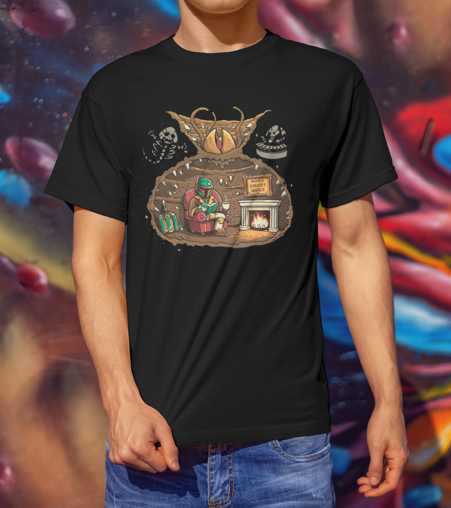 Acceptance Boba Fett Home Sweet Home Sarlacc Pit Star Wars T-Shirt