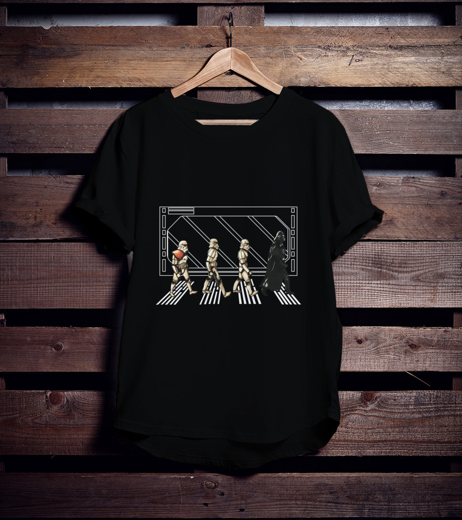 Abbey Road Dark Side Darth Vader Star Wars Stormtroopers T-Shirt