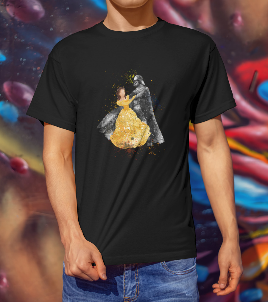 Dancing With Beauty And Darth Vader Star Wars Crossover T-Shirt