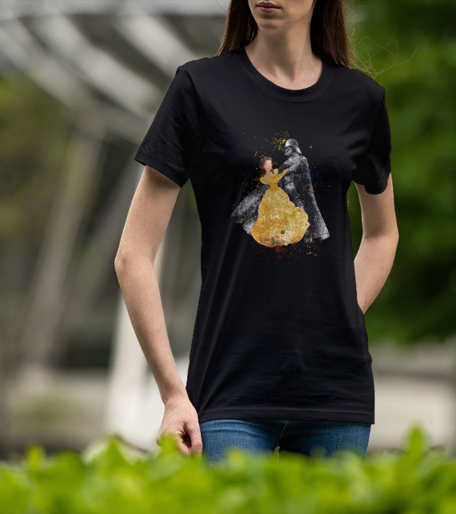 Dancing With Beauty And Darth Vader Star Wars Crossover T-Shirt