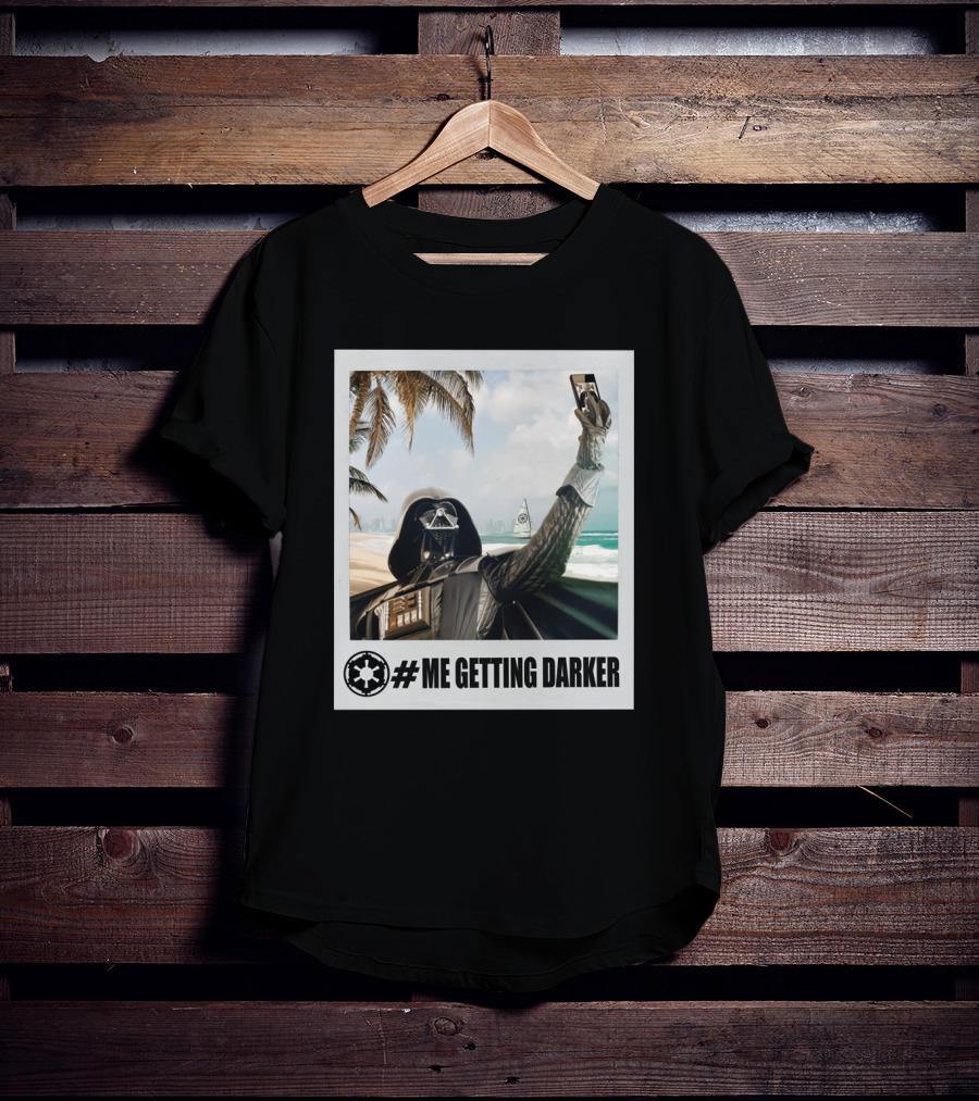 Me Getting Darker Darth Vader Star Wars Beach Selfie T-Shirt