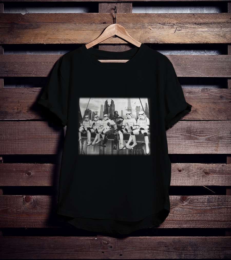 Relax Time Besides Sky Towers Darth Vader Star Wars Stormtrooper Lunch On Beam T-Shirt