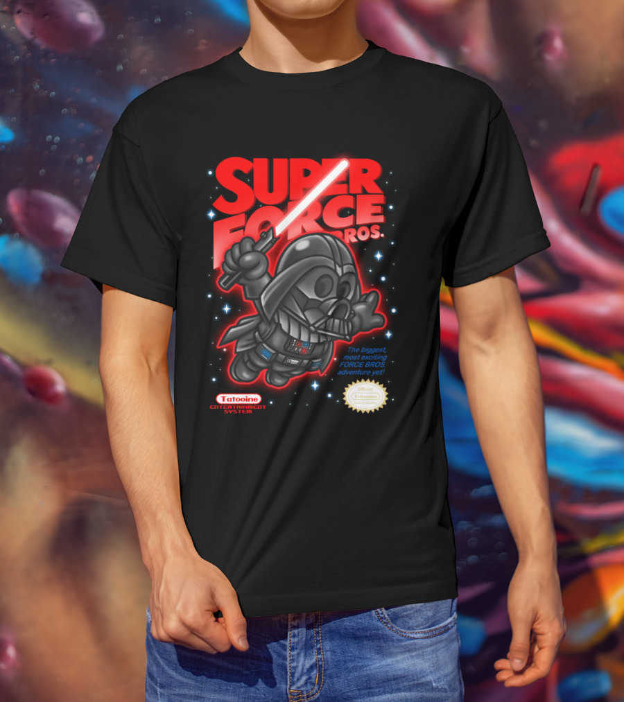 Super Force Bros Darth Vader Tatooine Entertainment System Adventure T-Shirt