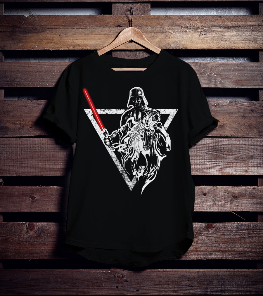 Unicorn Vader Darth Vader Star Wars Triangle Lightsaber Fusion T-Shirt