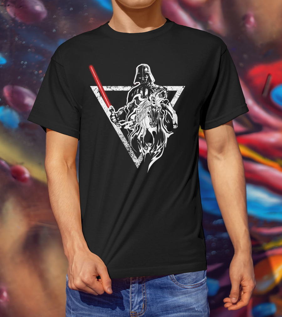 Unicorn Vader Darth Vader Star Wars Triangle Lightsaber Fusion T-Shirt
