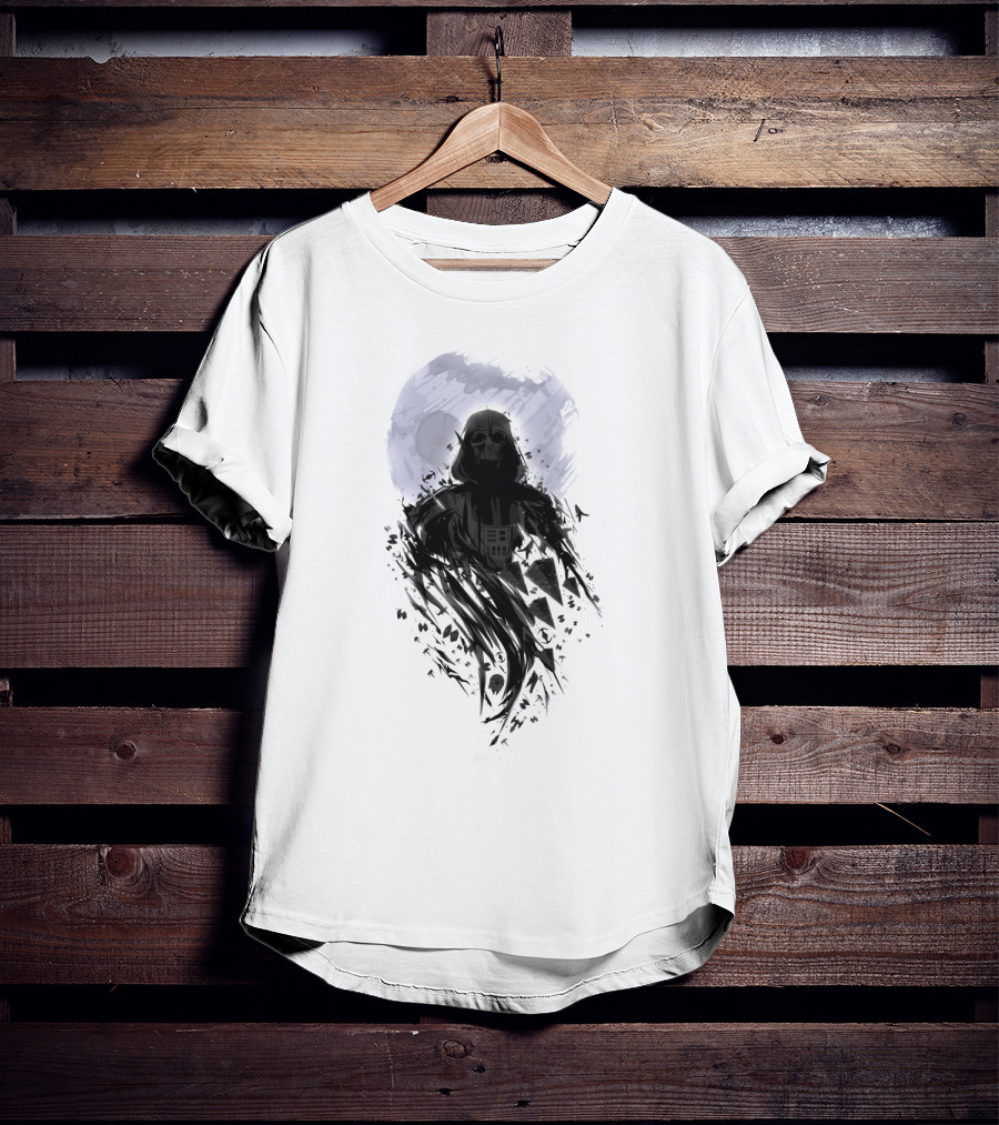 Darth Vader Shadow Of The Dark Side Star Wars Moon Scene T-Shirt