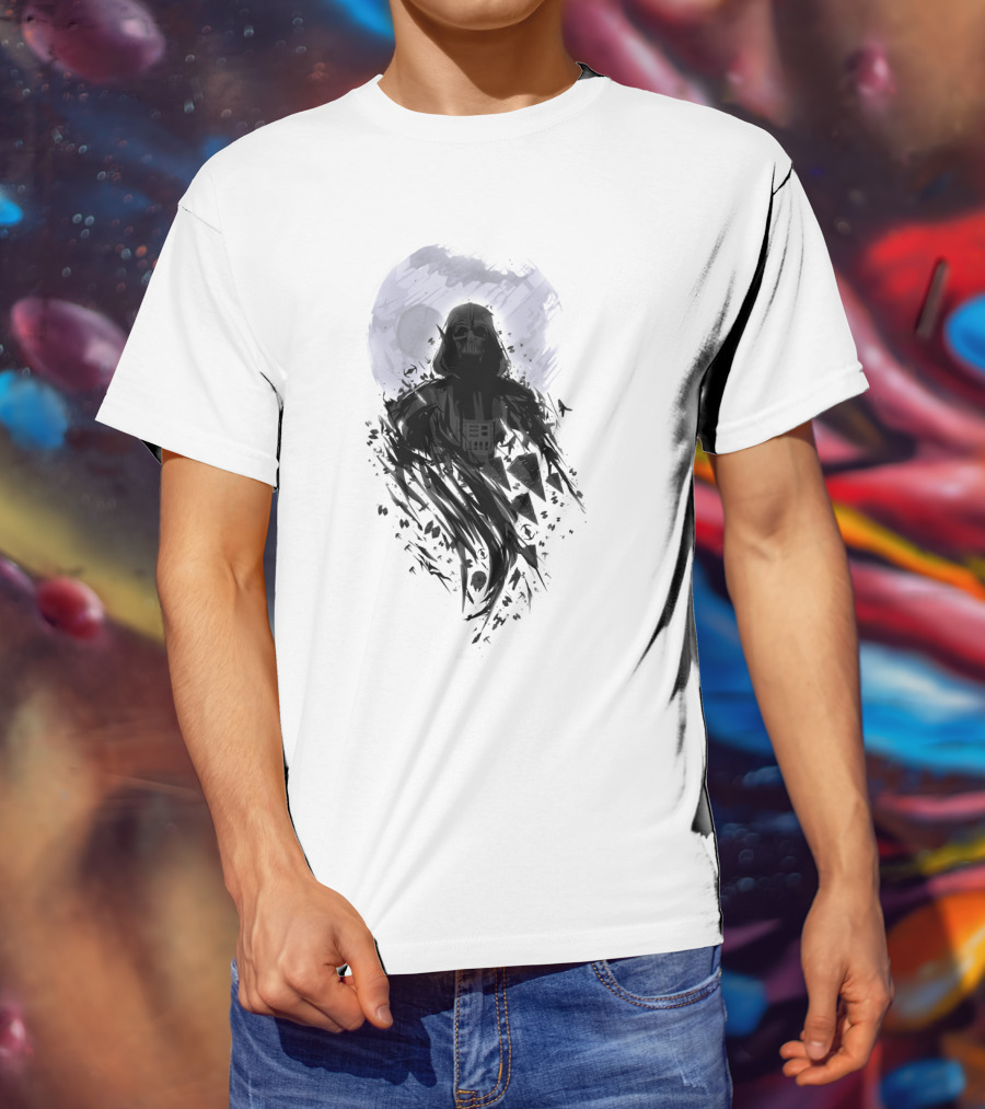 Darth Vader Shadow Of The Dark Side Star Wars Moon Scene T-Shirt