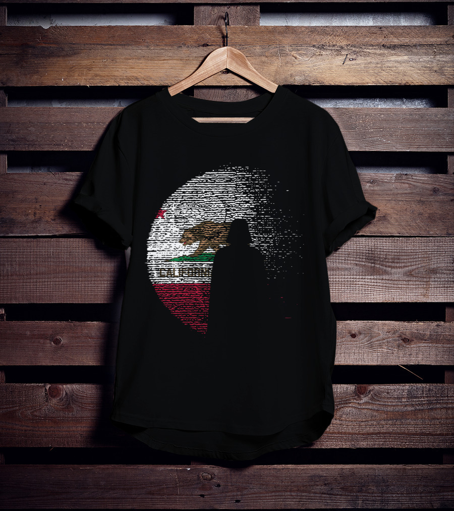 California State Flag Death Star Wars Moon Design Vader T-Shirt