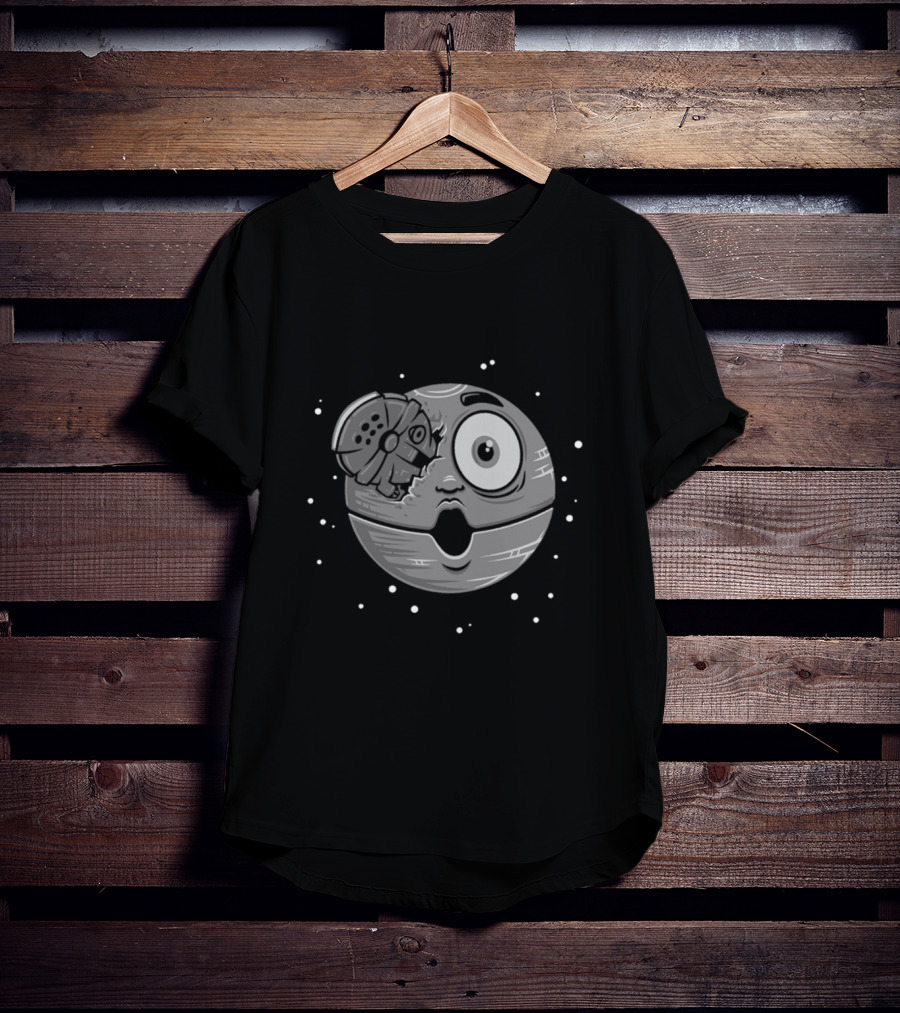 Crash Falcon Collides With Death Moon Star Wars T-Shirt