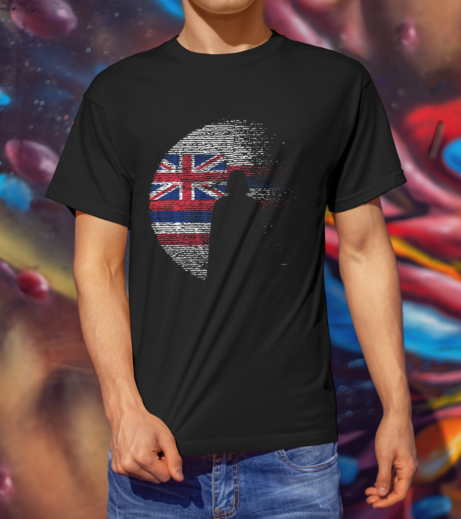 Hawaii State Flag Star Wars Death Star Vader T-Shirt