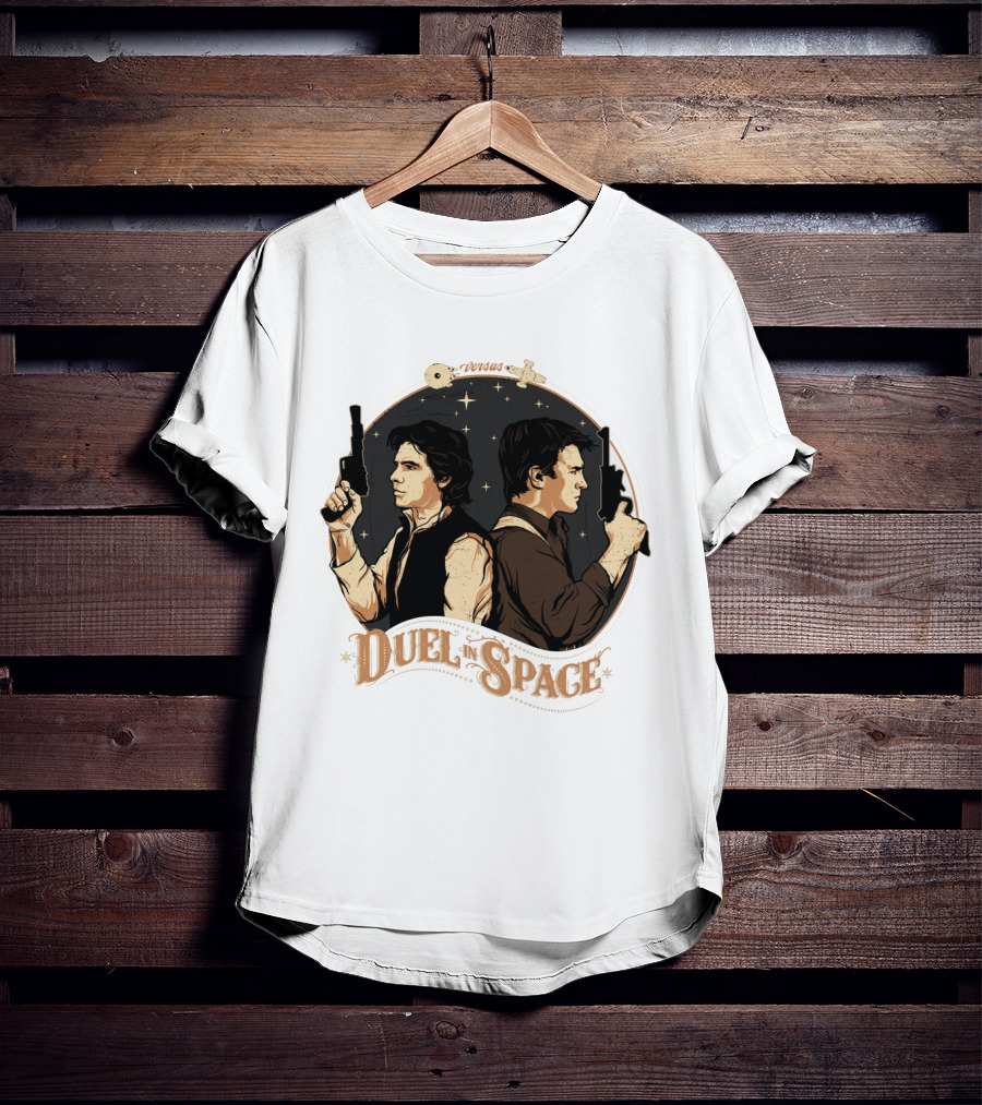 Duel In Space Versus Han Solo Star Wars T-Shirt