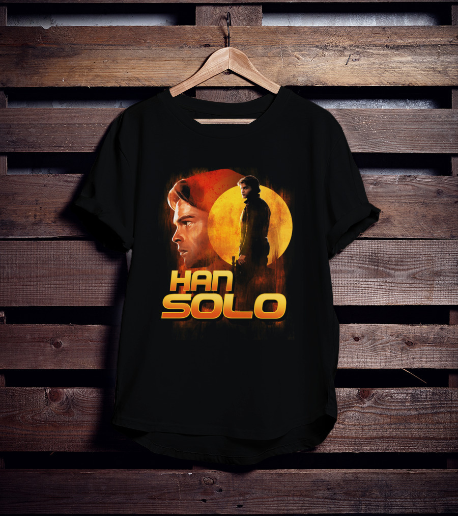 Young And Wild Han Solo Star Wars Iconic Character Graphics T-Shirt