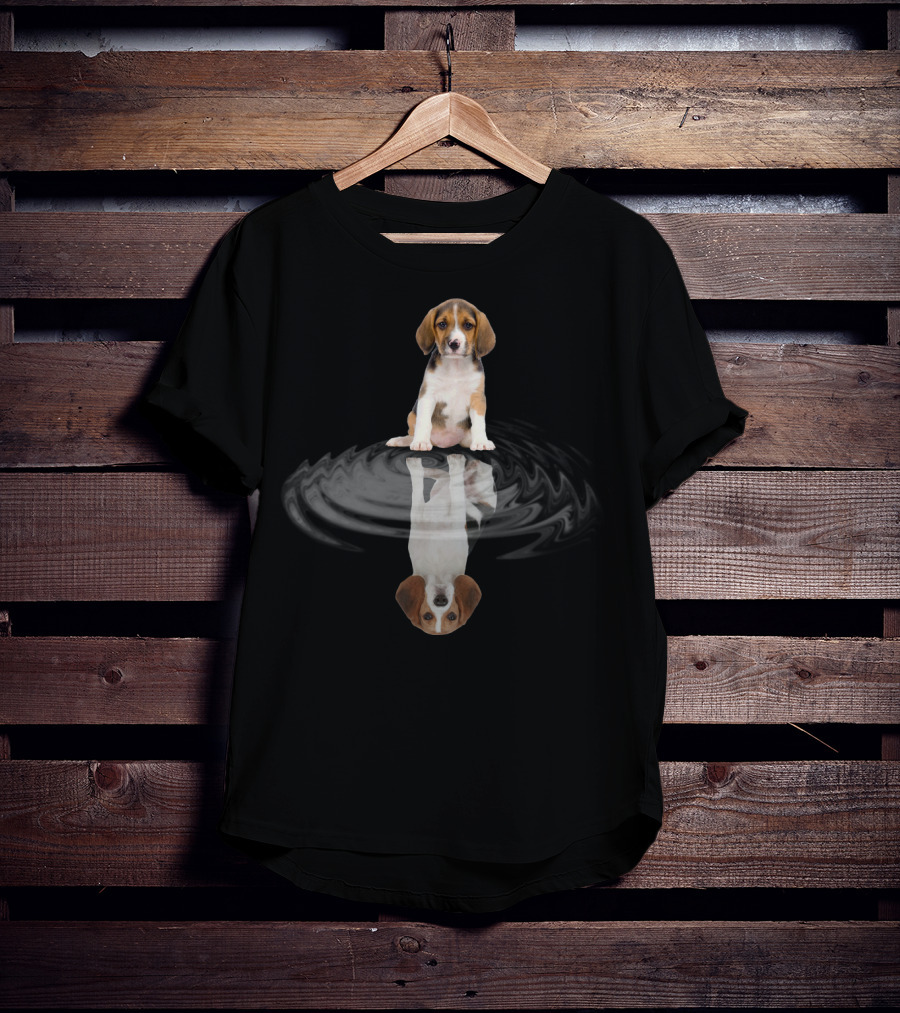 Beagle Reflection Dream In Rippling Water T-Shirt