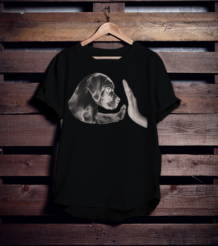 Cane Corso Puppy Paw Highfive With Hand T-Shirt
