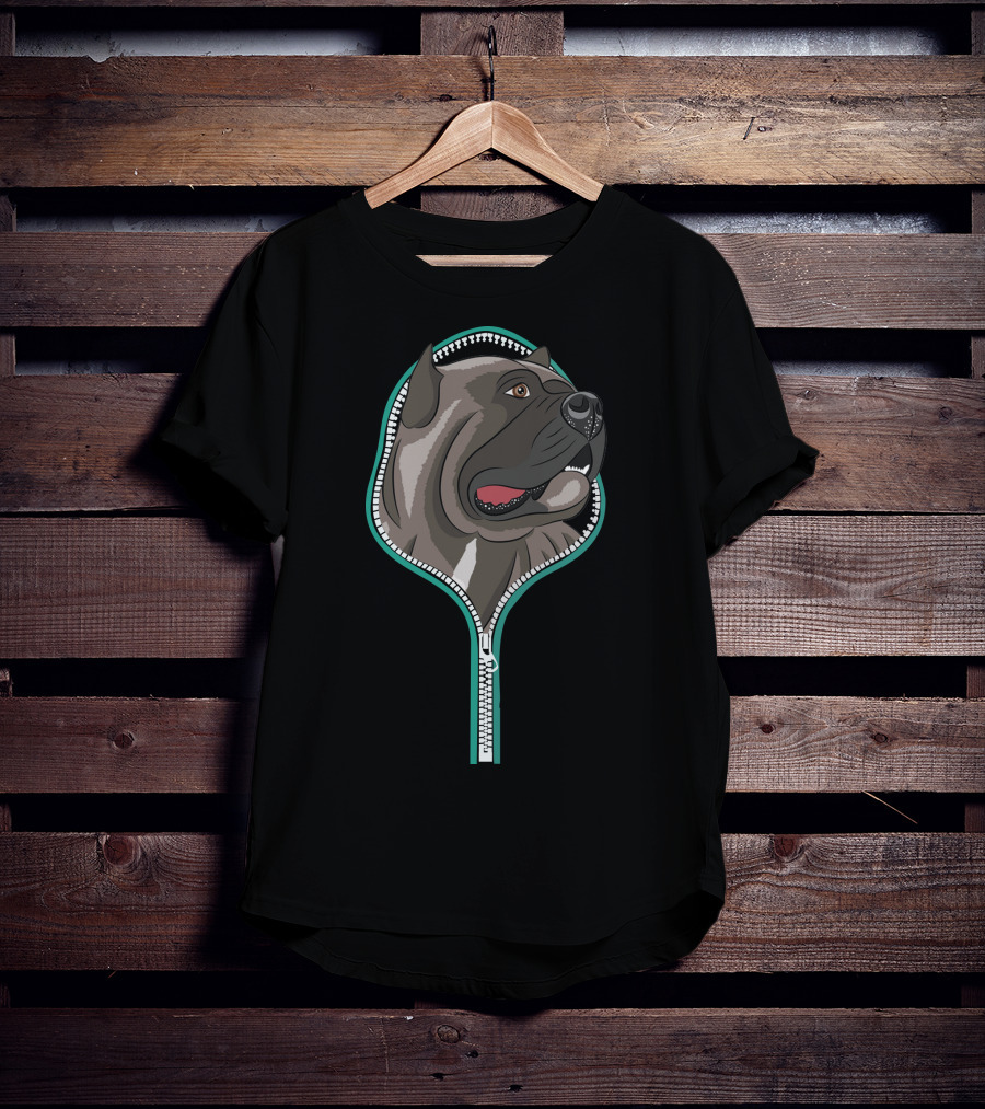 Cane Corso Dog Zipper Graphic Chiot Cane Corso Zip T-Shirt