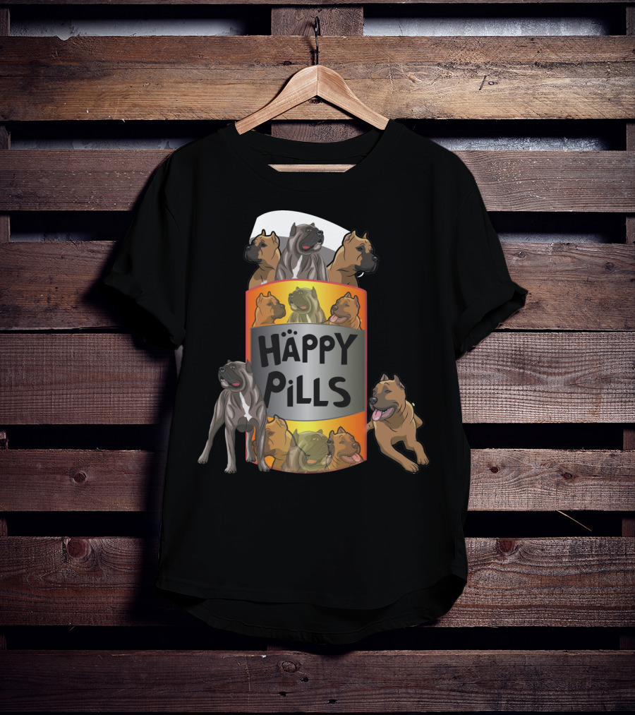 Happy Pills Dog Cartoon Canine Delight T-Shirt