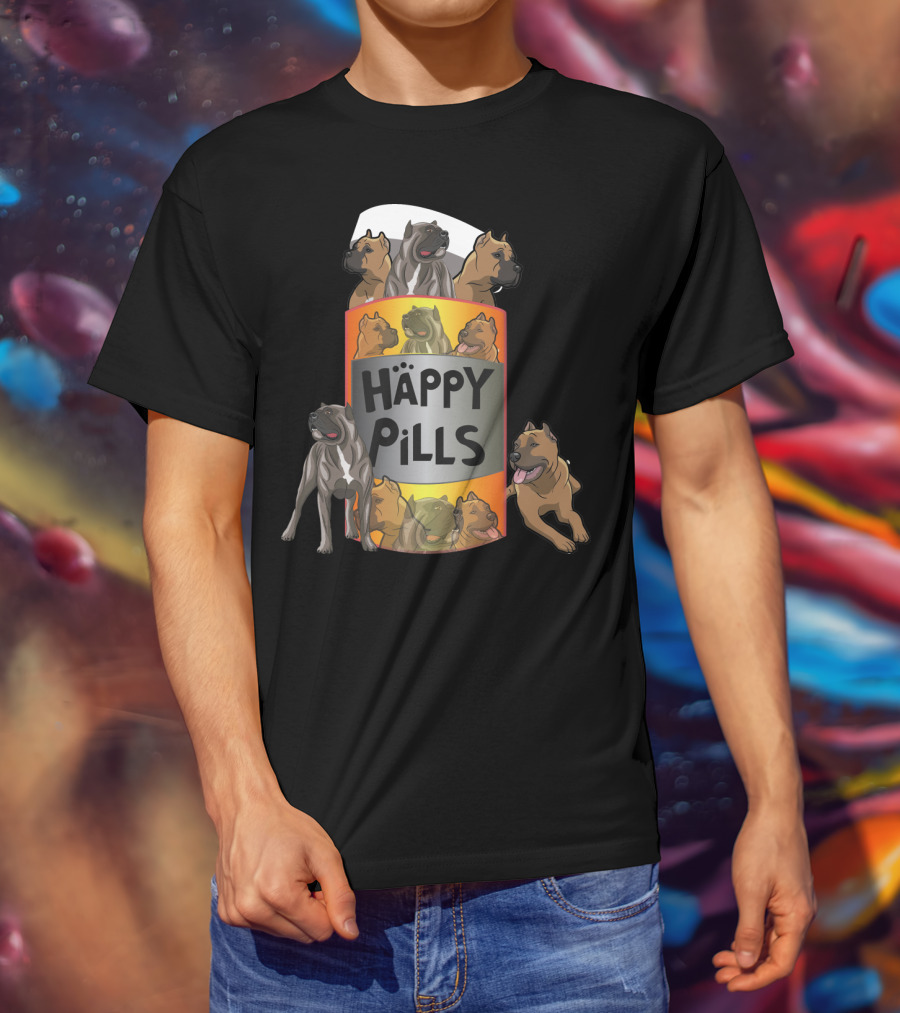 Happy Pills Dog Cartoon Canine Delight T-Shirt