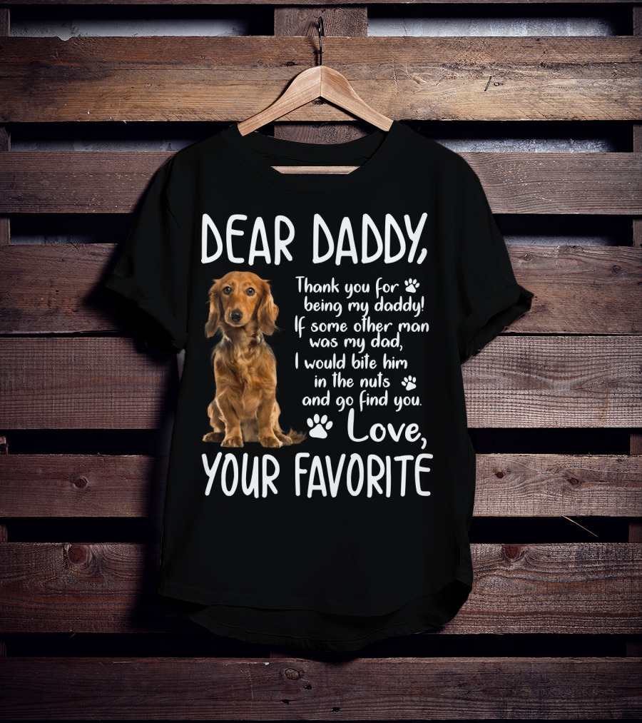 Dear Daddy Thank You For Being My Daddy Love Your Favorite Cocker Spaniel T-Shirt