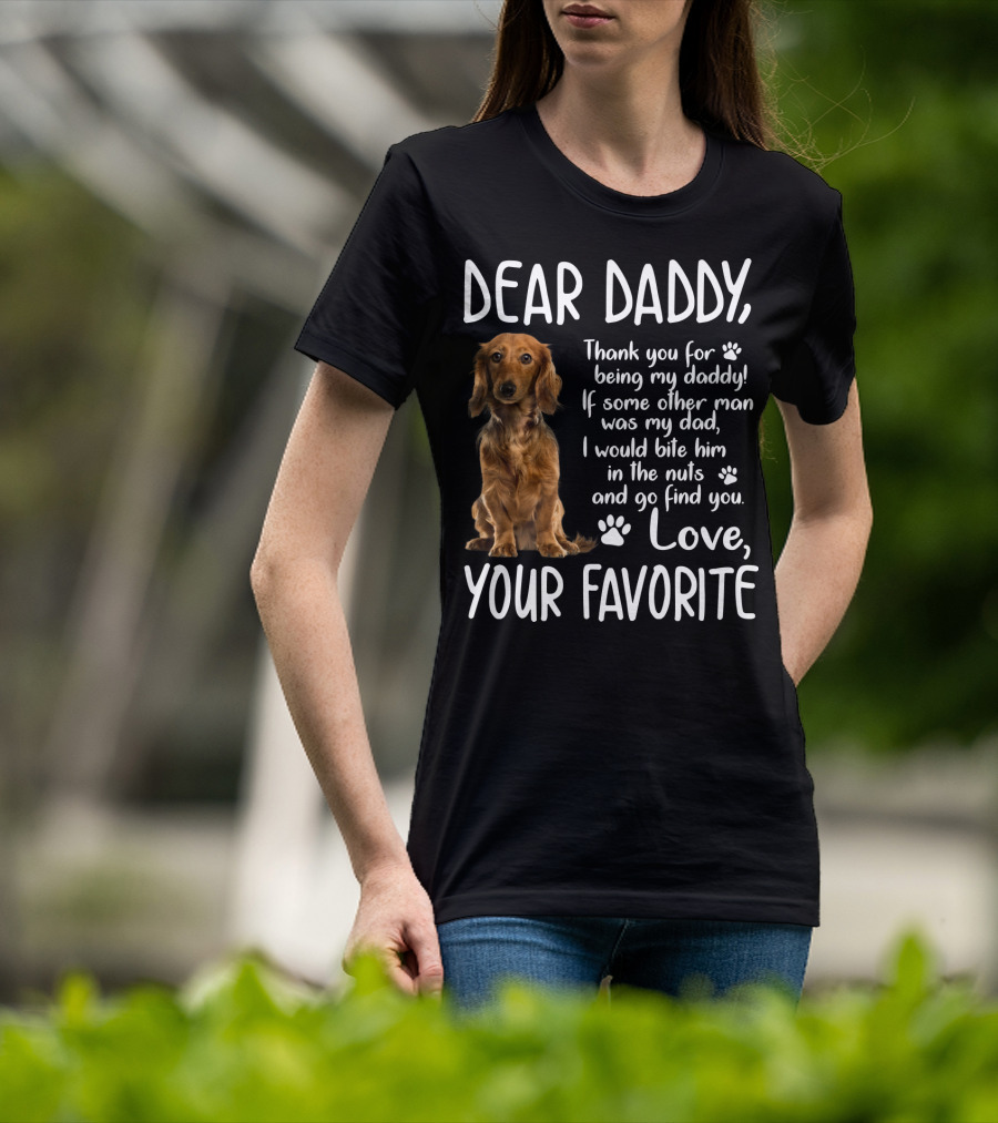 Dear Daddy Thank You For Being My Daddy Love Your Favorite Cocker Spaniel T-Shirt