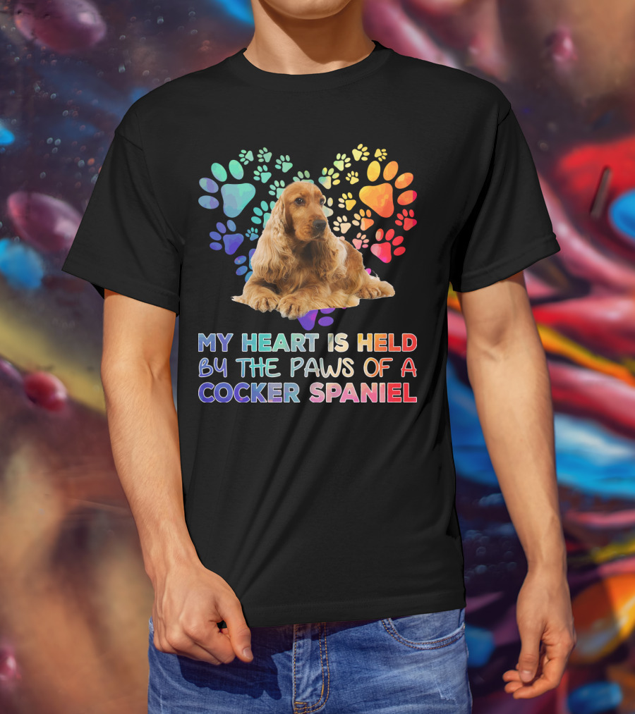 My Heart Is Held By The Paws Of A Cocker Spaniel T-Shirt