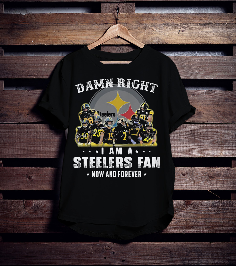 Damn Right Steelers Fan Now And Forever Players T-Shirt