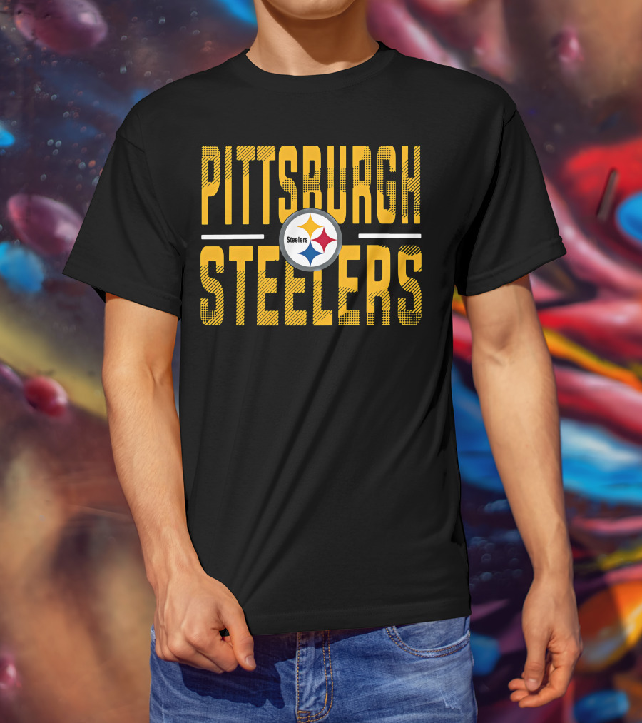 Pittsburgh Steelers Steelers Logo Yellow Black T-Shirt