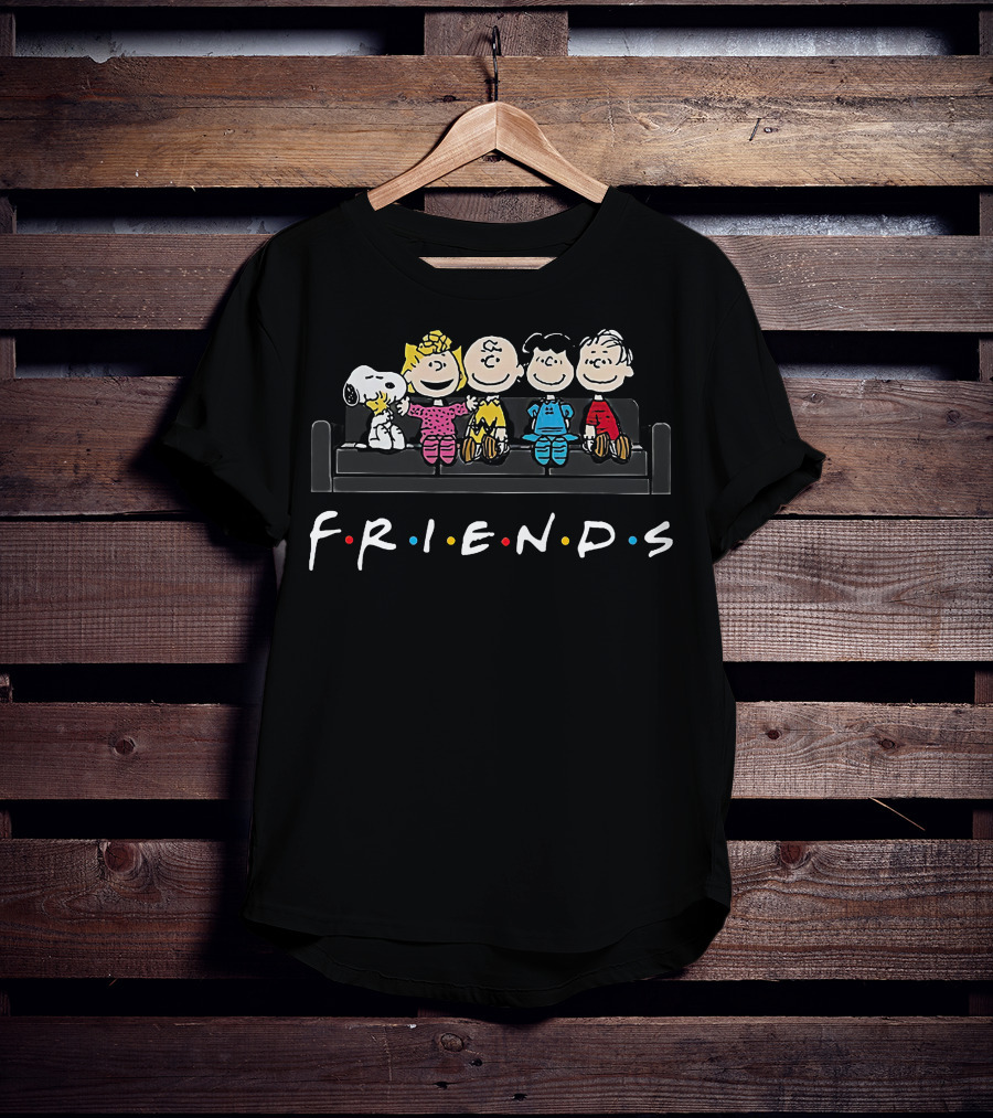 Snoopy And Friends On Sofa Iconic TV Show T-Shirt