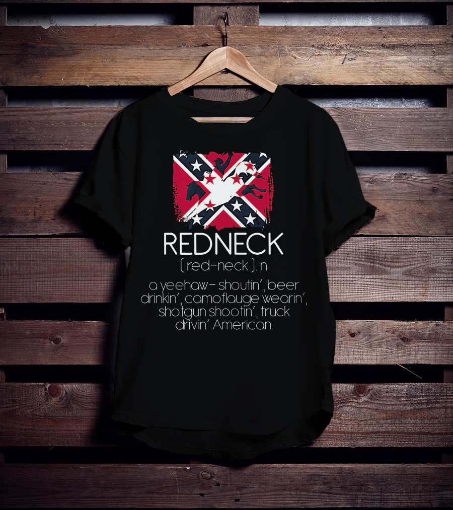 Redneck Yeehaw Shoutin' Beer Drinkin' Camouflage Wearin' Shotgun Shootin' Truck Drivin' American T-Shirt