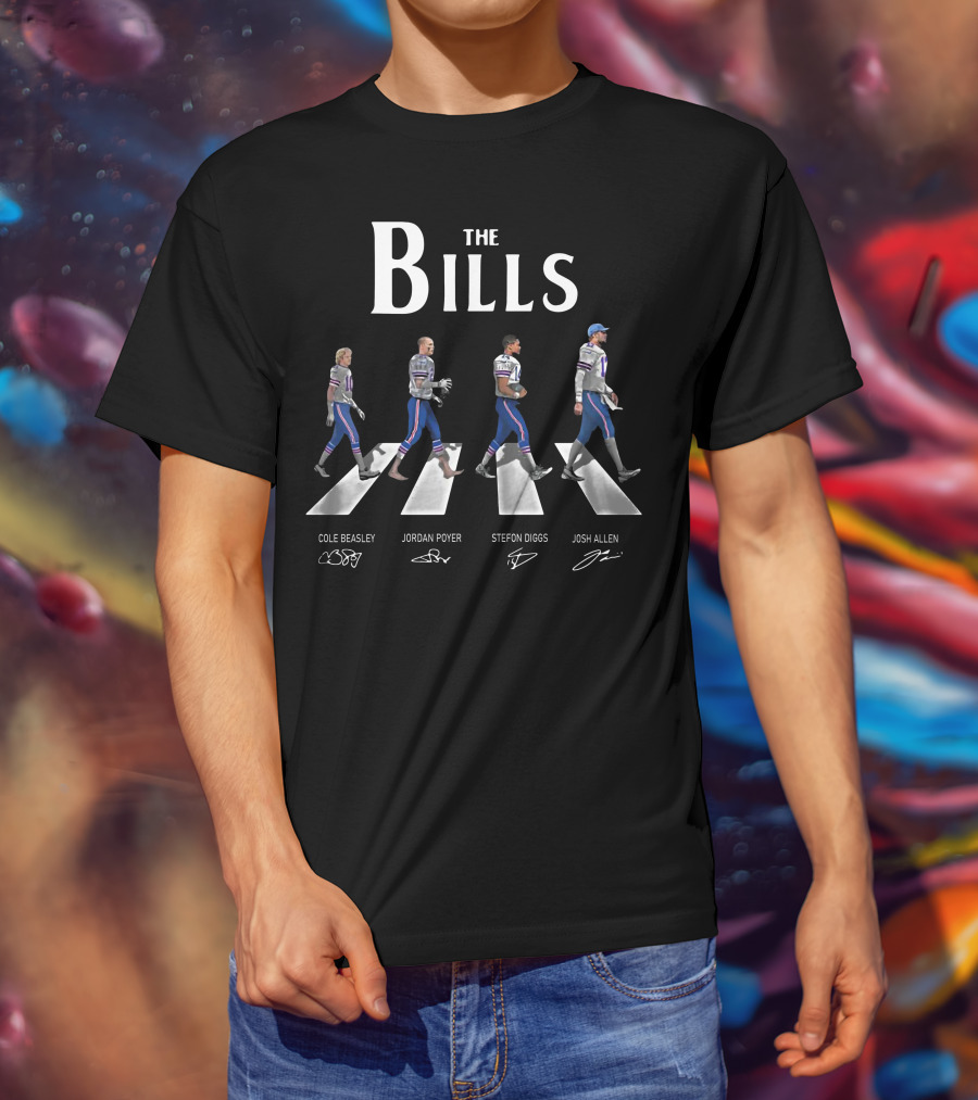 The Bills Abbey Road Cole Beasley Jordan Poyer Stefon Diggs Josh Allen Signatures T-Shirt