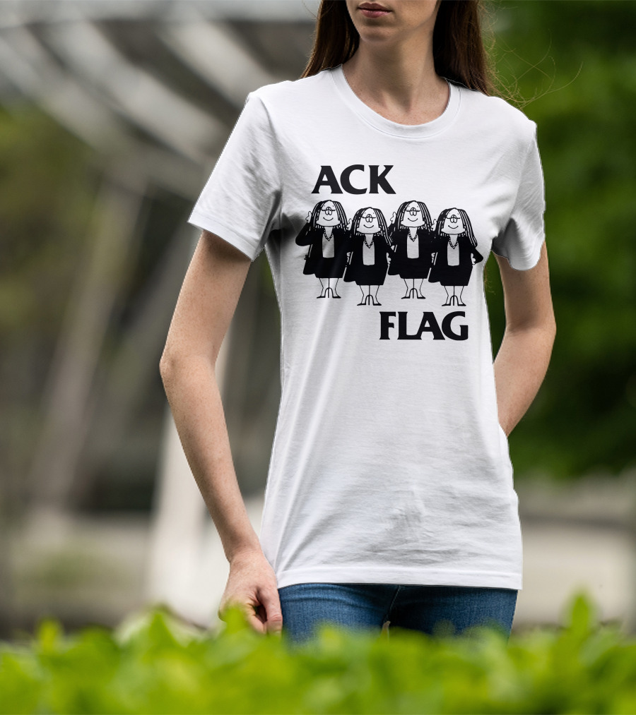 Ack Flag Cathy Comic Parody Black Flag T-Shirt