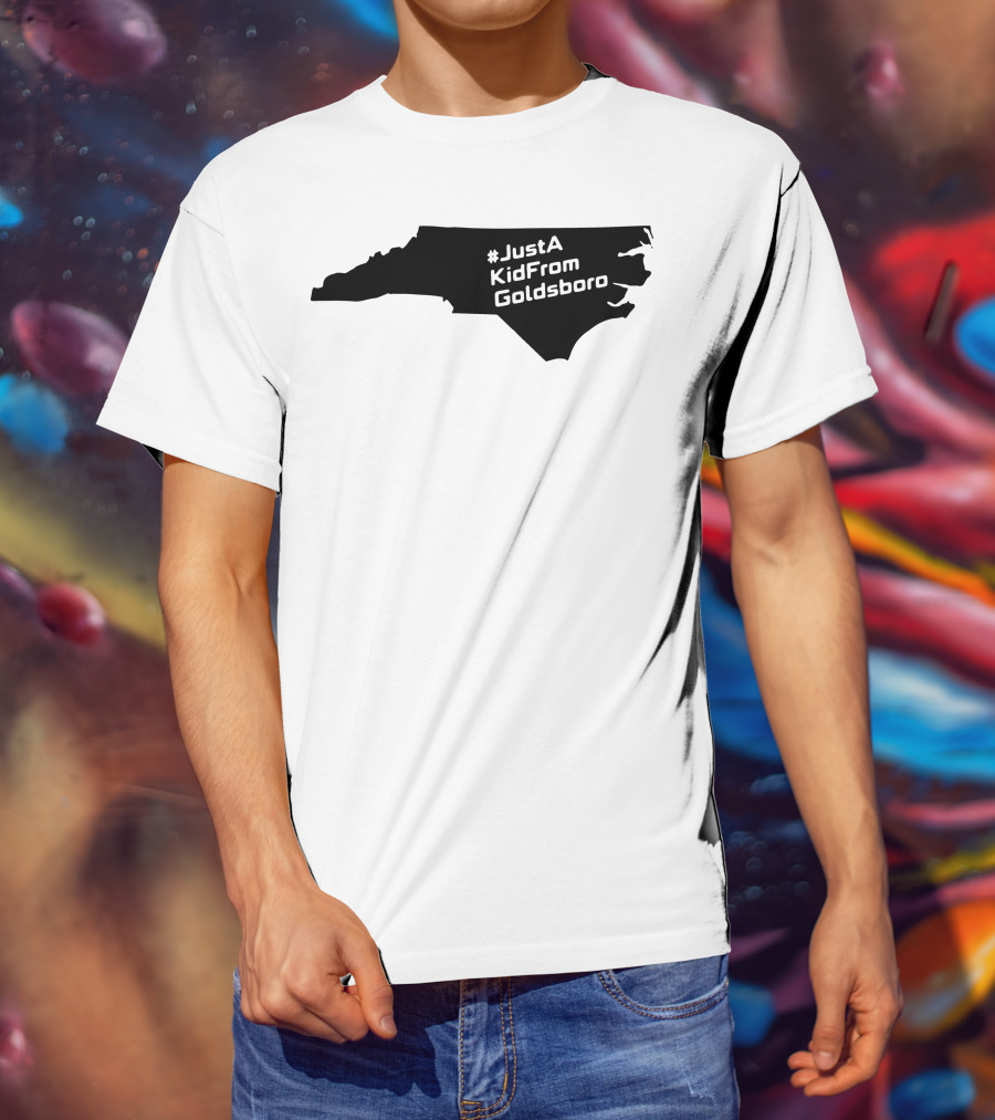 JustAKidFromGoldsboro North Carolina Map T-Shirt