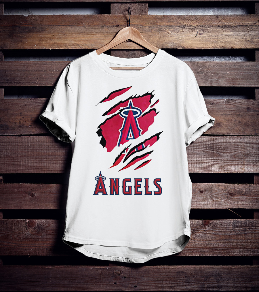 Los Angeles Angels Inside Baseball Claw Marks T-Shirt