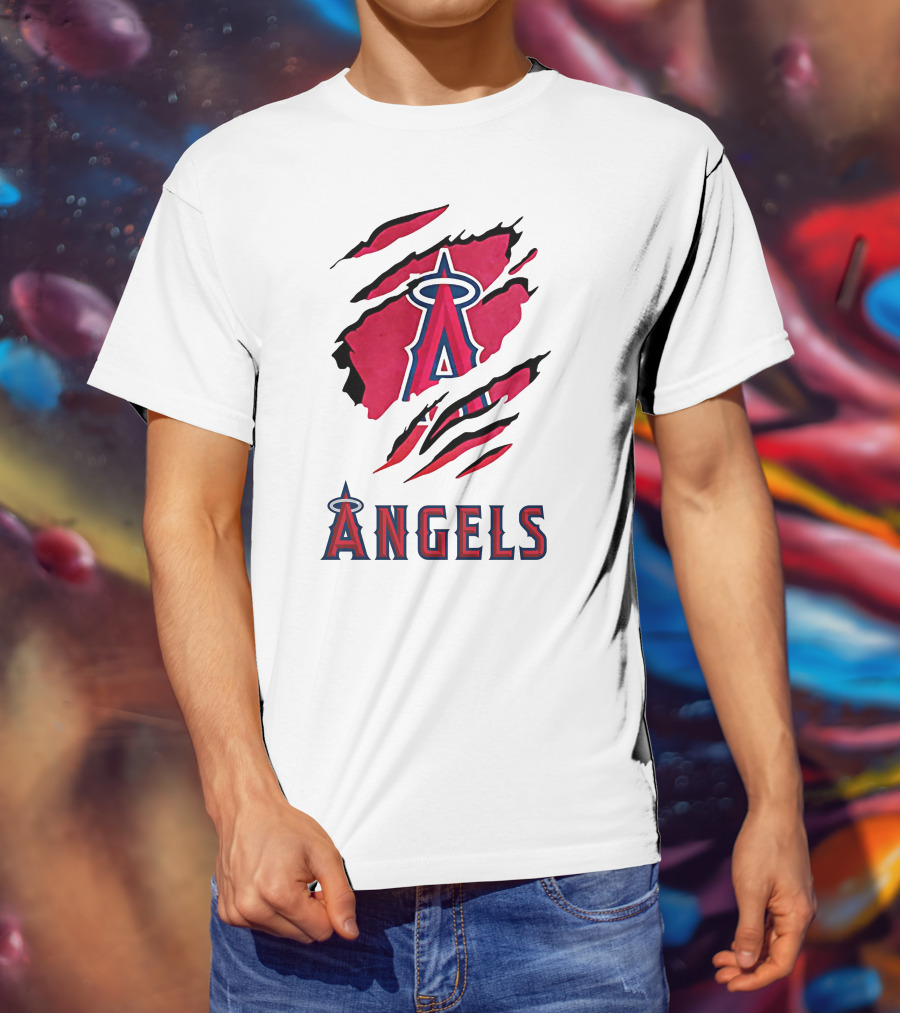 Los Angeles Angels Inside Baseball Claw Marks T-Shirt