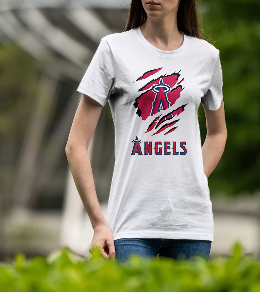 Los Angeles Angels Inside Baseball Claw Marks T-Shirt