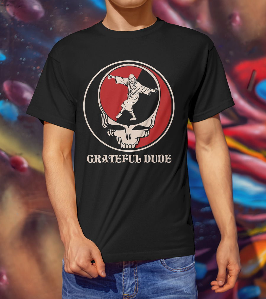 Grateful Dude Steal Your Face Skeleton Dancing Monk T-Shirt
