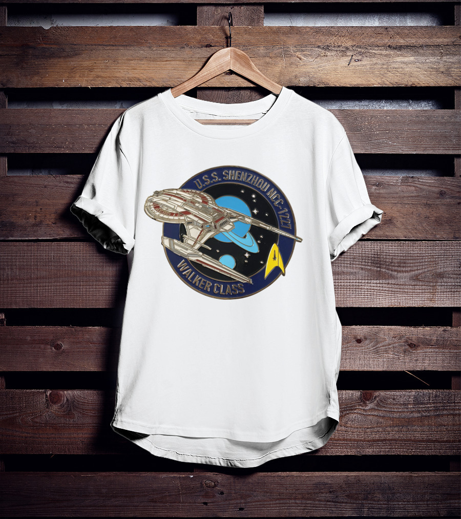 USS Shenzhou NCC-1227 Walker Class Star Trek Insignia Badge T-Shirt