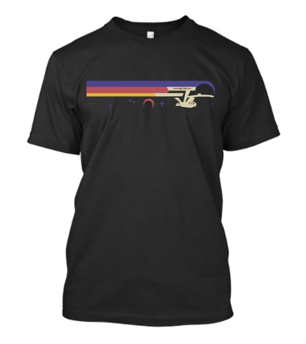 NCC-1701 Retro Warp Drive Starship Adventure T-Shirt