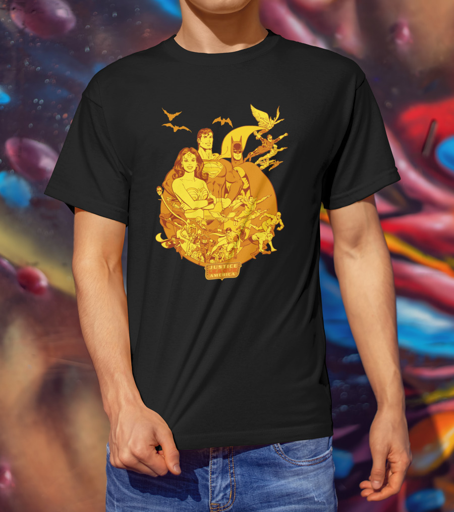 Justice League America DC Heroes United Wonder Woman Superman Batman T-Shirt