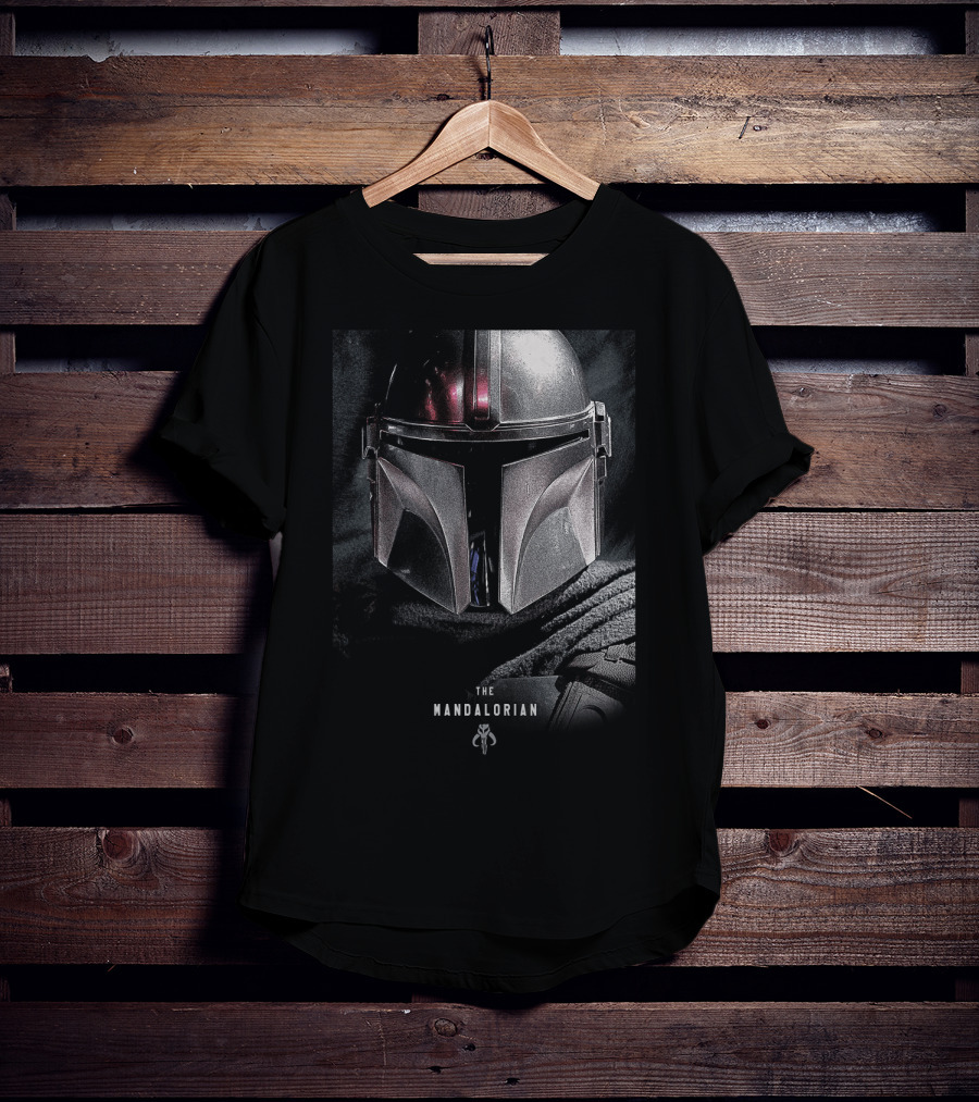 The Mandalorian Shiny Mysterious Star Wars Helmet T-Shirt