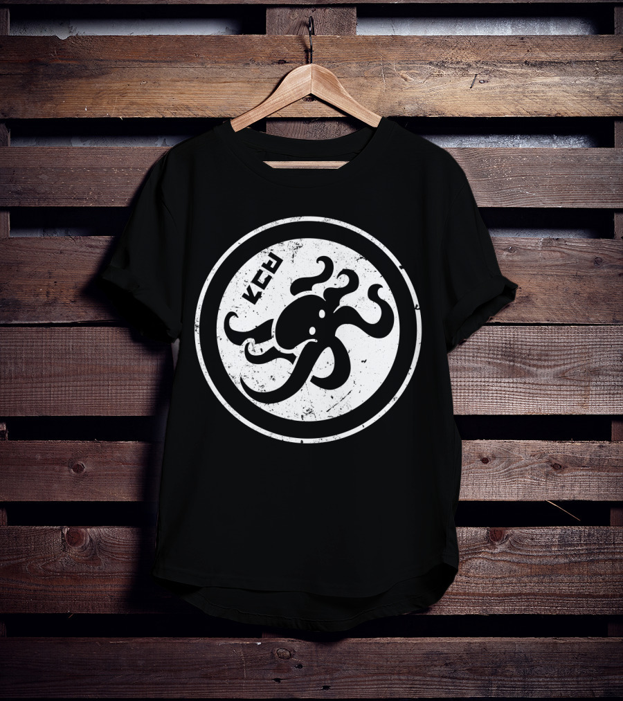 Splatoon-Inspired Octopus Emblem With Inkling Script Circle T-Shirt